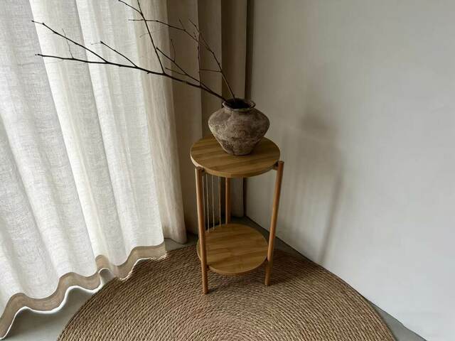 Okrągły stolik pomocniczy boho 30 cm