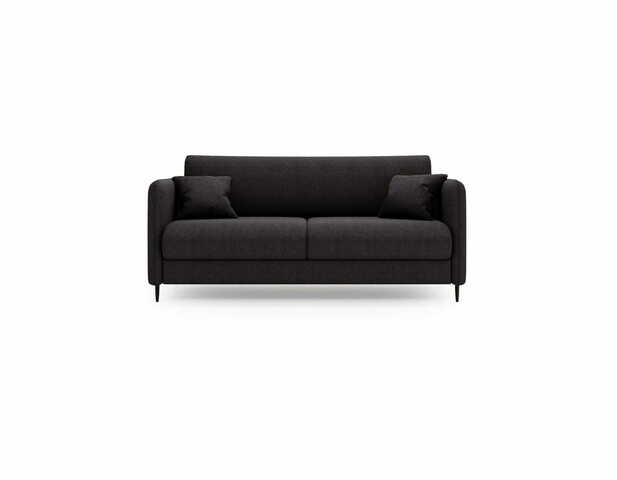 Sofa z funkcja spania Sky ze stelażem włoskim i materacem czarna