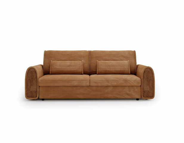 Klasyczna sofa Nella z funkcją spania ceglana sztruks Tilia 56