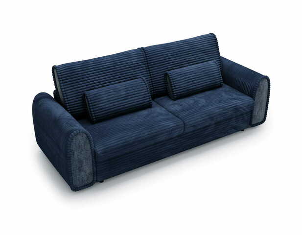 Klasyczna sofa Nella z funkcją spania granatowa sztruks Tilia 77
