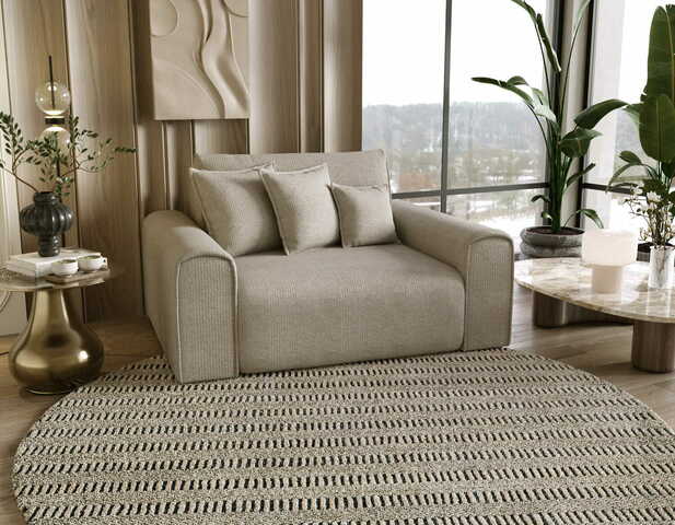 Fotel beżowy Venus rozkładany z funkcją spania Artico Beige