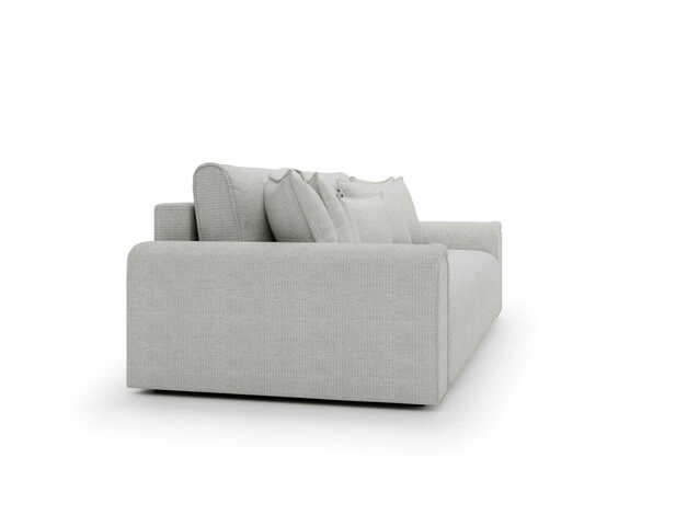 Sofa z funkcją spania i poduszkami Venus jasnoszara plecionka