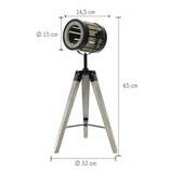 Zdjęcie do “Lampa na trójnogu ze stali chromowanej 65cm”.