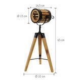 Zdjęcie do “Lampa na trójnogu ze stali chromowanej 65cm”.