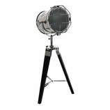 Zdjęcie do “Lampa na trójnogu ze stali chromowanej w kolorze czarnym 67cm”.