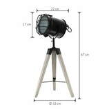 Zdjęcie do “Lampa na trójnogu ze stali chromowanej 67cm”.
