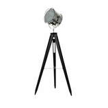 Zdjęcie do “Lampa na trójnogu ze stali chromowanej w kolorze czarnym 153cm”.