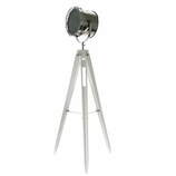 Zdjęcie do “Lampa na trójnogu ze stali chromowanej w kolorze białym 153cm”.