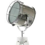 Zdjęcie do “Lampa na trójnogu ze stali chromowanej w kolorze białym 153cm”.