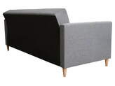 Zdjęcie do “Sofa 3-osobowa rozkładana szara na drewnianych nogach 208x88cm”.