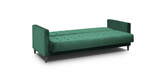 Zdjęcie do “Sofa 3-osobowa rozkładana butelkowa zieleń na drewnianych nogach 208x88cm”.