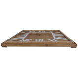 Zdjęcie do “Zegar kwadratowy ścienny boho drewniany 53cm”.