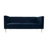 Zdjęcie do “Sofa 3-osobowa INDIGO na metalowych nogach granatowa”.
