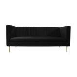 Zdjęcie do “Sofa 3-osobowa INDIGO na metalowych nogach czarna”.