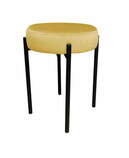 Zdjęcie do “Taboret tapicerowany na metalowym stelażu w tkaninie Magic Velvet miodowy”.