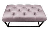 Zdjęcie do “Puf tapicerowany Chesterfield na metalowym stelażu w tkaninie Magic Velvet róż”.