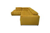 Zdjęcie do “Duży miodowy narożnik welurowy z regulowanym oparciem welur”.