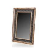 Zdjęcie do “Lustro drewniane w kolorze brązowym 60x2,5x84,5cm”.