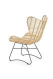 Zdjęcie do “Fotel wypoczynkowy rattanowy na metalowych czarnych nogach”.