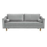 Zdjęcie do “Sofa 3-osobowa w kolorze szarym na drewnianych nogach ”.