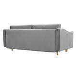 Zdjęcie do “Sofa 3-osobowa w kolorze szarym na drewnianych nogach ”.