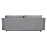 Zdjęcie do “Sofa 3-osobowa w kolorze szarym na drewnianych nogach ”.