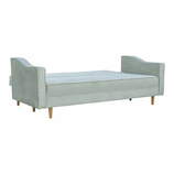 Zdjęcie do “Sofa 3-osobowa w kolorze zielonym na drewnianych nogach ”.