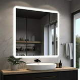 Zdjęcie do “Lustro LED 60x90cm ścienne prostokątne bez ramy z podświetleniem z włącznikiem”.