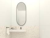 Zdjęcie do “Lustro owalne w czarnej ramie aluminiowej 50x100cm”.