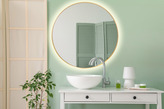 Zdjęcie do “Lustro LED okrągłe 60cm złote w aluminiowej ramie ”.