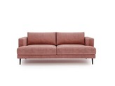 Zdjęcie do “Sofa dwuosobowa Luxe 2 pudrowy róż z metalowymi nogami”.
