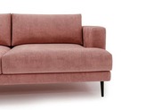 Zdjęcie do “Sofa dwuosobowa Luxe 2 pudrowy róż z metalowymi nogami”.