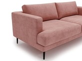 Zdjęcie do “Sofa dwuosobowa Luxe 2 pudrowy róż z metalowymi nogami”.