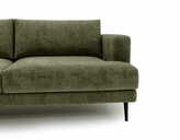 Zdjęcie do “Sofa dwuosobowa Luxe 2 khaki z metalowymi nogami ”.