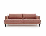 Zdjęcie do “Sofa trzyosobowa Luxe 3 pudrowy róż z metalowymi nogami”.