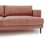 Zdjęcie do “Sofa trzyosobowa Luxe 3 pudrowy róż z metalowymi nogami”.