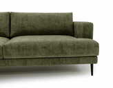 Zdjęcie do “Sofa trzyosobowa Luxe 3 khaki z metalowymi nogami”.