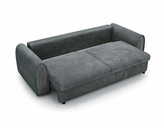 Zdjęcie do “Klasyczna sofa Nella z funkcją spania szara sztruks Tilia 90”.