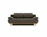 Zdjęcie do “Sofa z funkcją spania Raspberry ciemnoszara z drewnianymi nogami”.