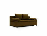 Zdjęcie do “Sofa z funkcją spania Mona khaki boucle z drewnianymi nogami”.