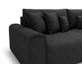 Zdjęcie do “Sofa z funkcją spania i poduszkami Venus grafitowa plecionka”.