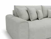 Zdjęcie do “Sofa z funkcją spania i poduszkami Venus jasnoszara plecionka”.