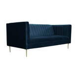 Zdjęcie do “Sofa 3-osobowa INDIGO na metalowych nogach granatowa”.