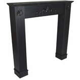 Zdjęcie do “Obudowa kominka atrapa czarna z ornamentem”.