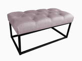 Zdjęcie do “Puf tapicerowany Chesterfield na metalowym stelażu w tkaninie Magic Velvet róż”.