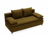 Zdjęcie do “Sofa z funkcją spania Mona khaki boucle z drewnianymi nogami”.