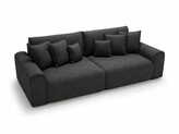 Zdjęcie do “Sofa z funkcją spania i poduszkami Venus grafitowa plecionka”.