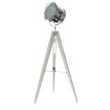 Zdjęcie do “Lampa na trójnogu ze stali chromowanej w kolorze białym 153cm”.