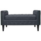 Zdjęcie do “Puf pikowany w kolorze szarym z podłokietnikami ”.