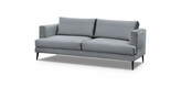 Sofa 2-osobowa szara na czarnych nogach BLUVEL10 